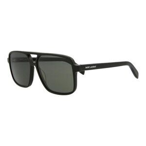 Saint Laurent Womens Aviator Black Black Grey Fashion Designer Eyewear